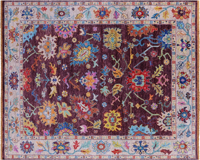 Turkish Oushak Hand Knotted Wool Rug