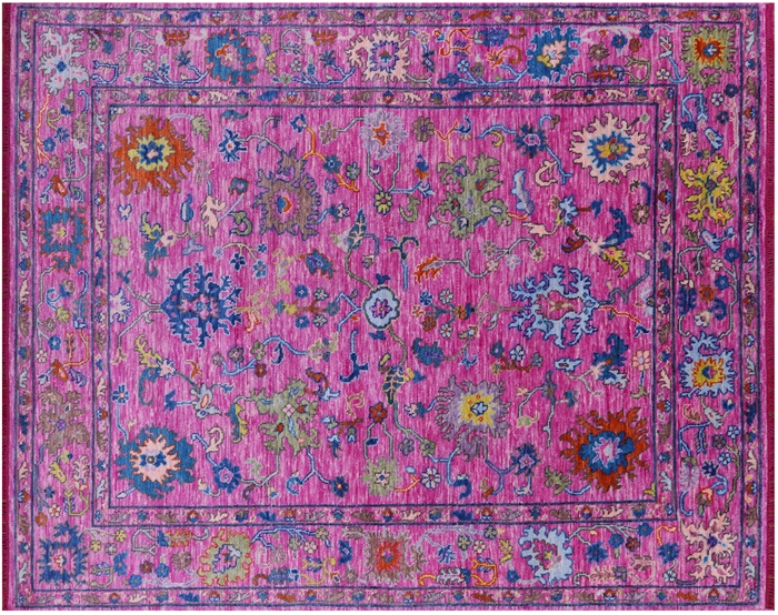 Turkish Oushak Handmade Wool Rug