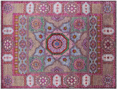 Wool & Silk Mamluk Handmade Rug