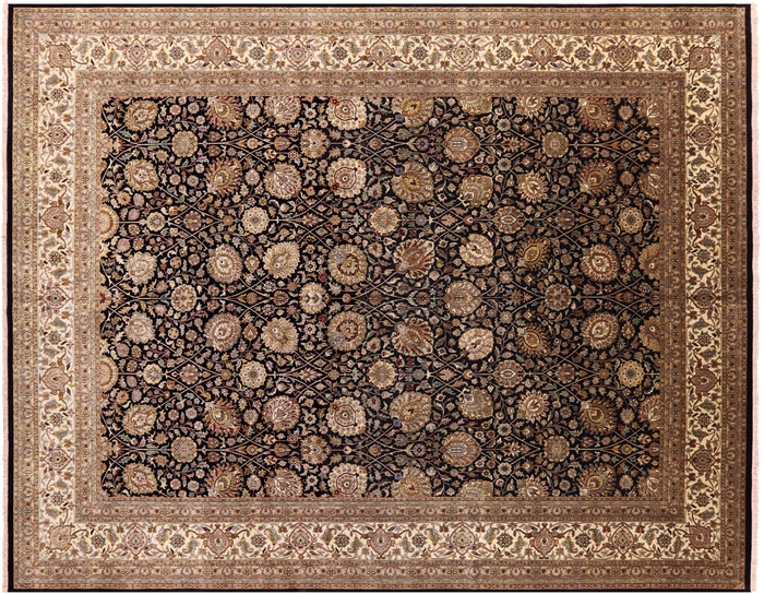 Persian Tabriz Hand Knotted Wool Rug