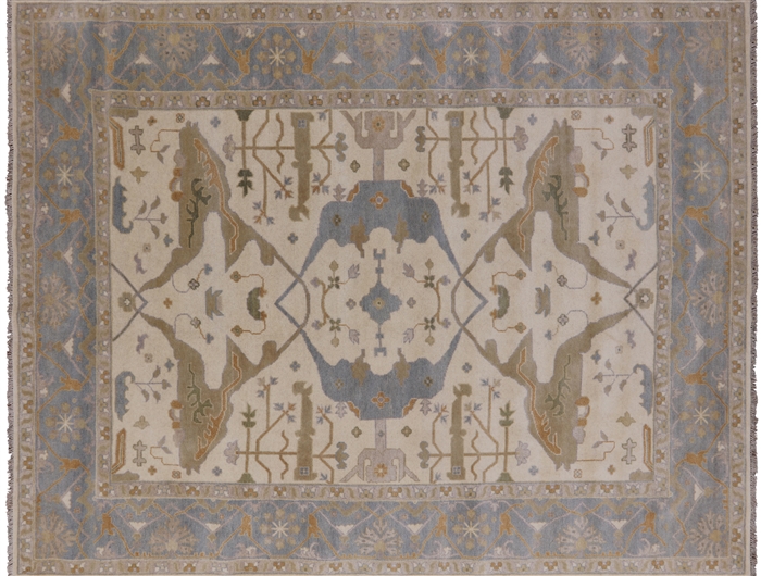 Oushak Hand Knotted Wool Area Rug