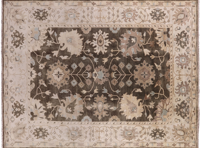 Hand Knotted Turkish Oushak Rug