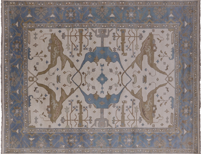 Turkish Oushak Hand Knotted Area Rug