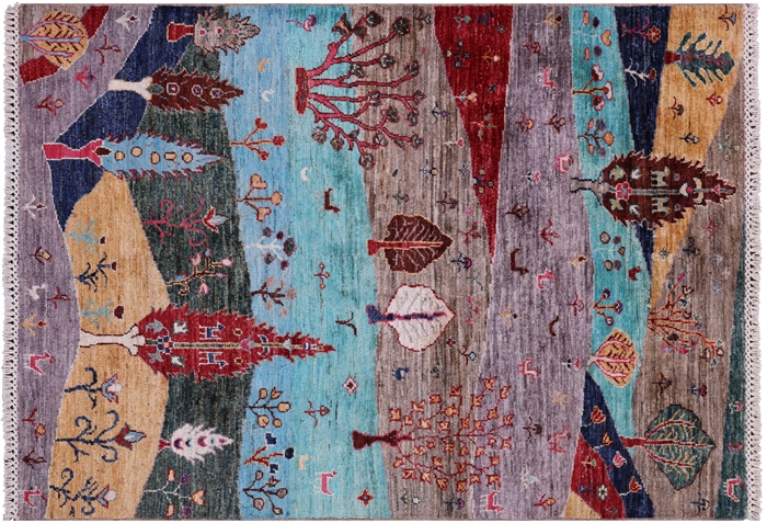 Hand Knotted Tribal Persian Gabbeh Rug