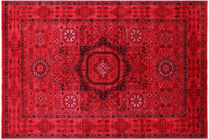 Mamluk Geometric Hand-Knotted Wool Rug
