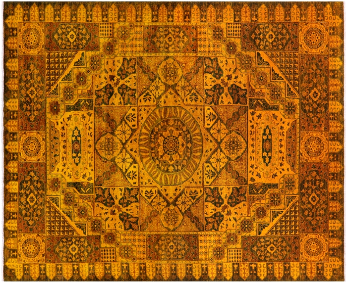 Geometric Mamluk Hand Knotted Wool Rug