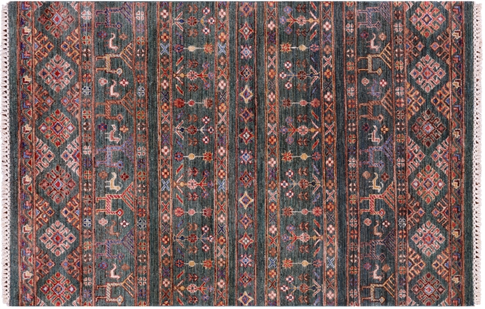Persian Gabbeh Tribal Hand Knotted Wool Rug