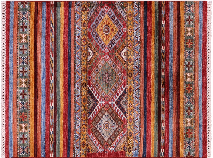 Handmade Khorjin  Super Kazak Wool Rug