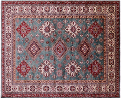 Super Kazak Geometric Handmade Wool Rug