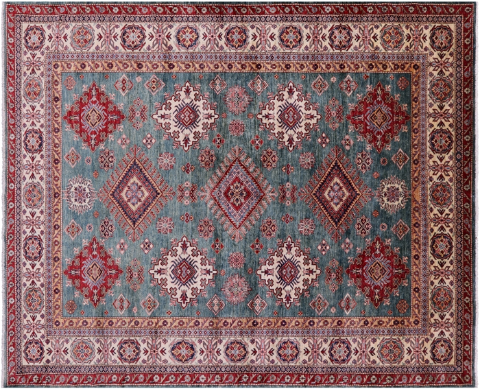 Super Kazak Geometric Handmade Wool Rug