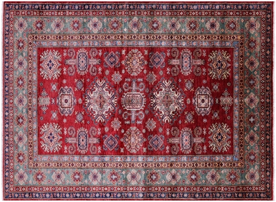 Super Kazak Geometric Handmade Wool Rug