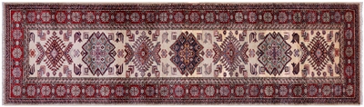 Runner Geometric Super Kazak Handmade Rug