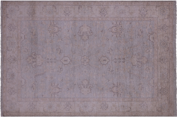 Turkish Oushak Hand-Knotted Wool Rug