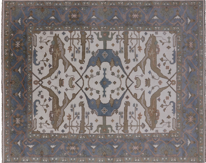 Turkish Oushak Handmade Wool Rug