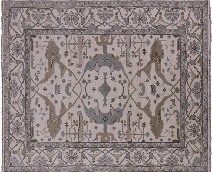 Hand Knotted Turkish Oushak Area Rug