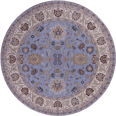 Round Persian Tabriz Handmade Wool Rug