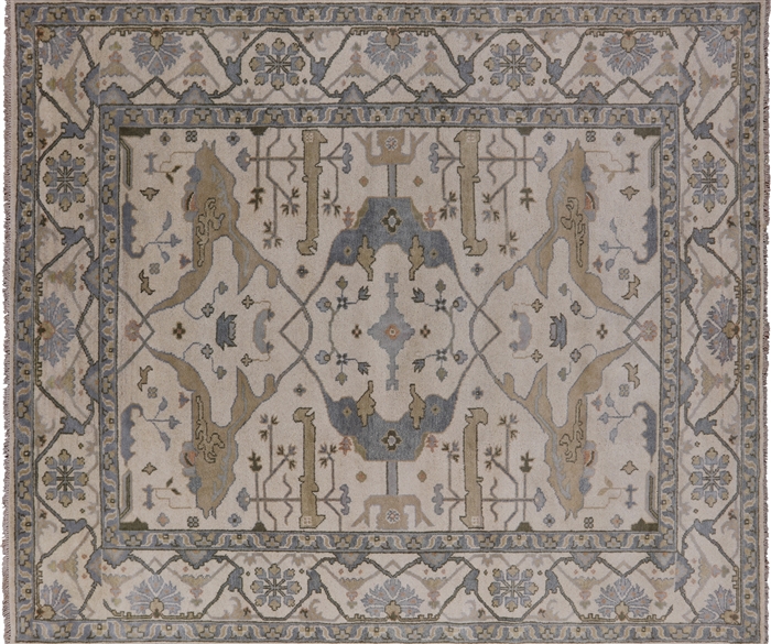 Hand Knotted Turkish Oushak Rug