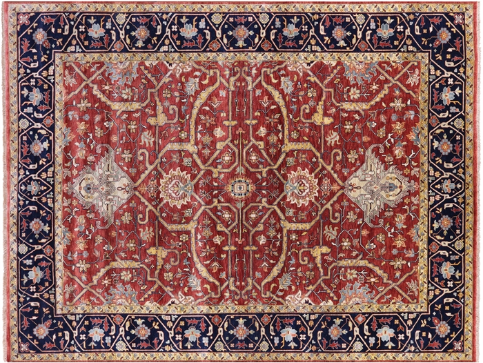 Hand-Knotted Persian Fine Serapi Wool Rug