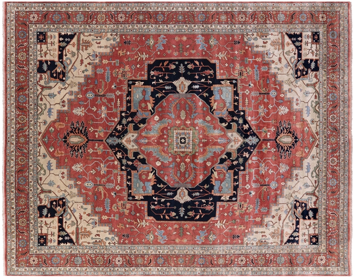 Persian Fine Serapi Hand Knotted Wool Rug