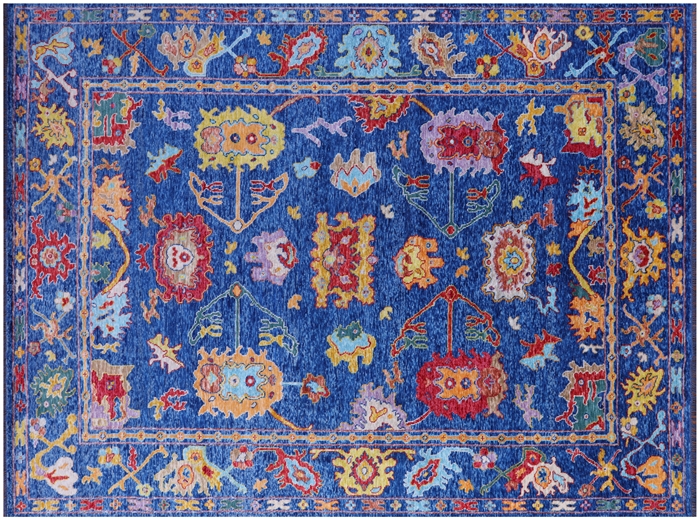 Handmade Turkish Oushak Wool Rug