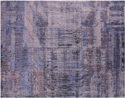 Handmade Wool & Silk Abstract Rug