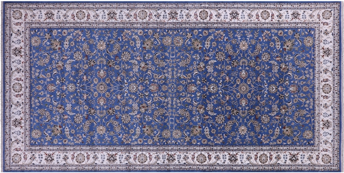 Persian Nain Handmade Wool & Silk Rug