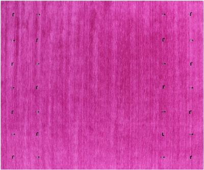 Pink 8' 0" X 10' 0" Persian Gabbeh Handmade Wool Rug - Q15056