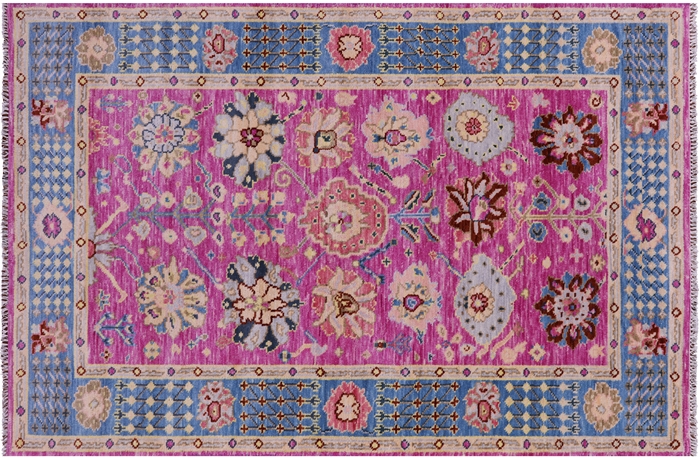 Turkish Oushak Hand Knotted Wool Rug