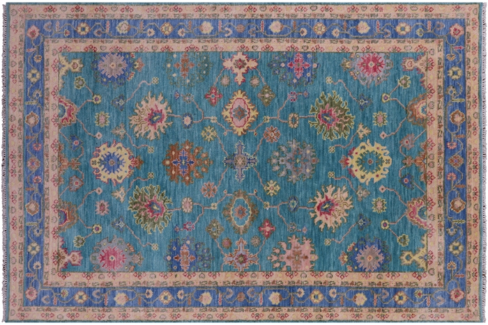 Turkish Oushak Handmade Wool Rug