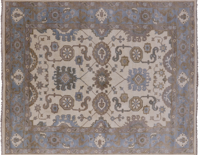 Turkish Oushak Handmade Wool Rug