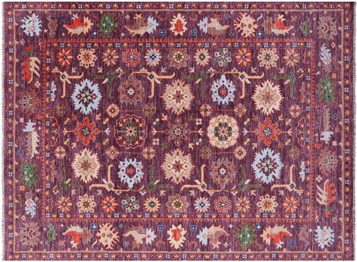 Turkish Oushak Hand Knotted Wool Rug