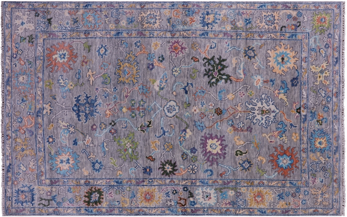 Turkish Oushak Hand Knotted Wool Rug