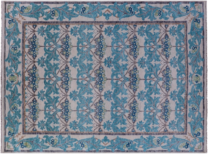 Hand-Knotted  William Morris Wool Rug