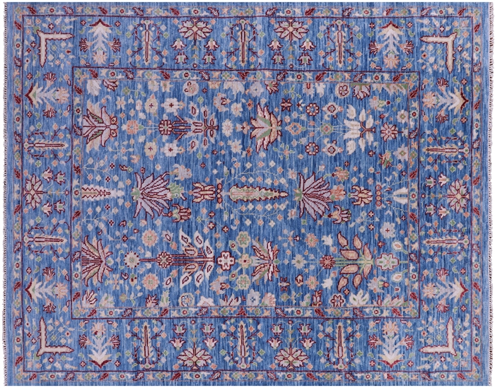 Turkish Oushak Handmade Wool Rug