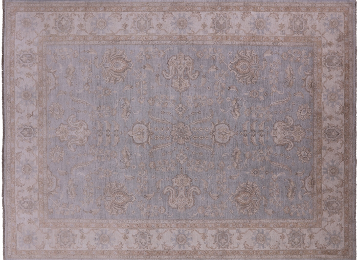 Washed Out Turkish Oushak Hand Knotted Wool Area Rug