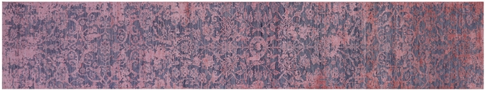 Runner Modern Hand-Knotted Wool & Silk Rug