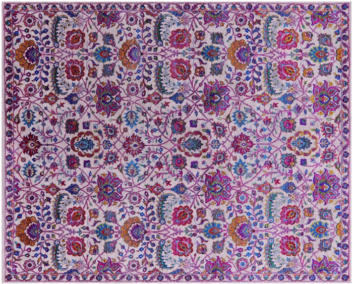 Persian Tabriz Handmade Wool & Silk Rug