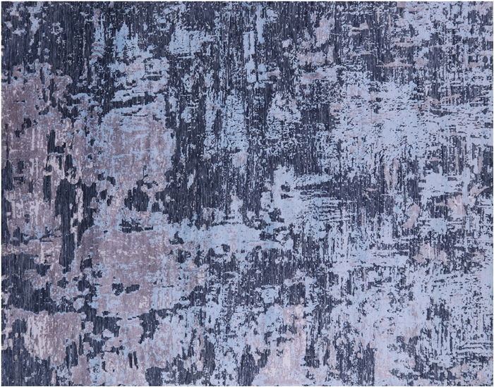Abstract Hand Knotted Wool & Silk Rug