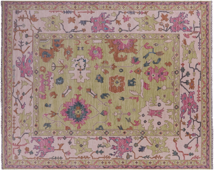 Handmade Turkish Oushak Wool Rug