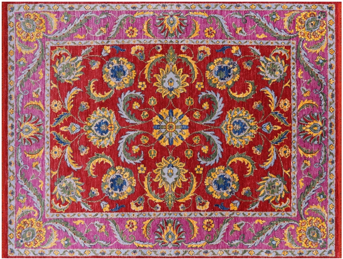 Persian Tabriz Hand Knotted Wool Rug