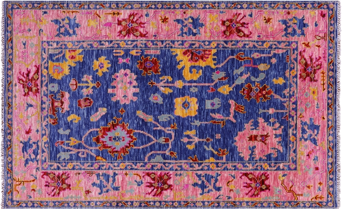 Turkish Oushak Handmade Wool Rug