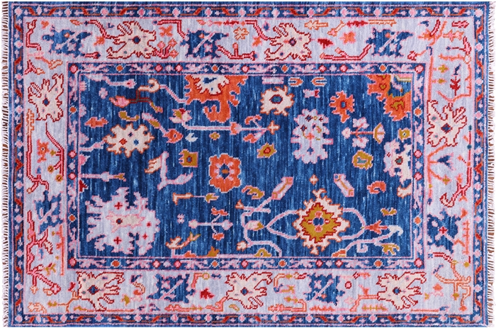 Turkish Oushak Hand Knotted Wool Rug