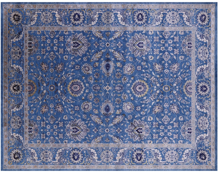 Persian Tabriz Wool & Silk Handmade Rug