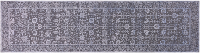 Runner Persian Tabriz Wool & Silk Hand-Knotted Rug