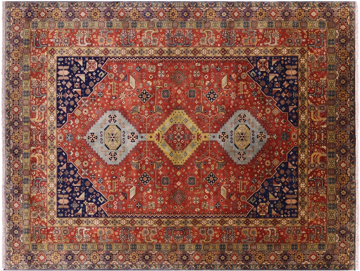 Hand Knotted Persian Tabriz Wool Rug