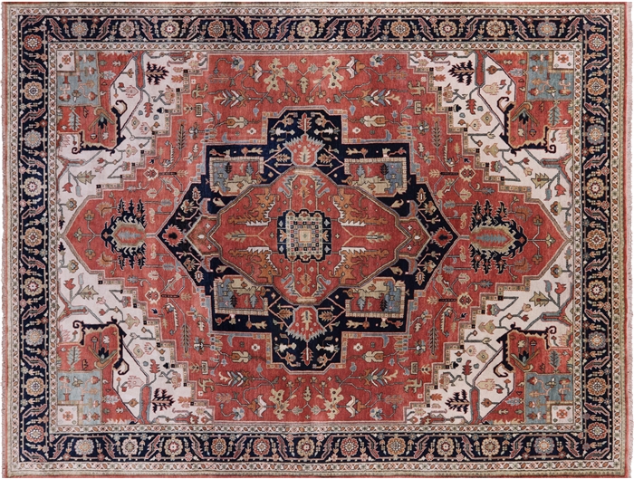 Handmade Persian Fine Serapi Wool Rug