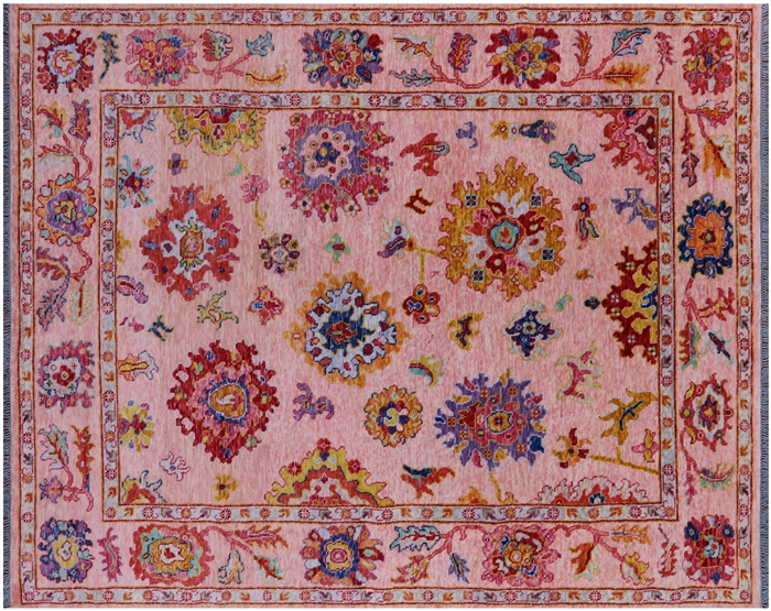 Turkish Oushak Handmade Wool Rug