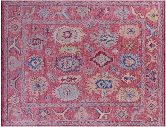 Handmade Turkish Oushak Wool Rug