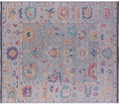 Turkish Oushak Hand Knotted Wool Rug