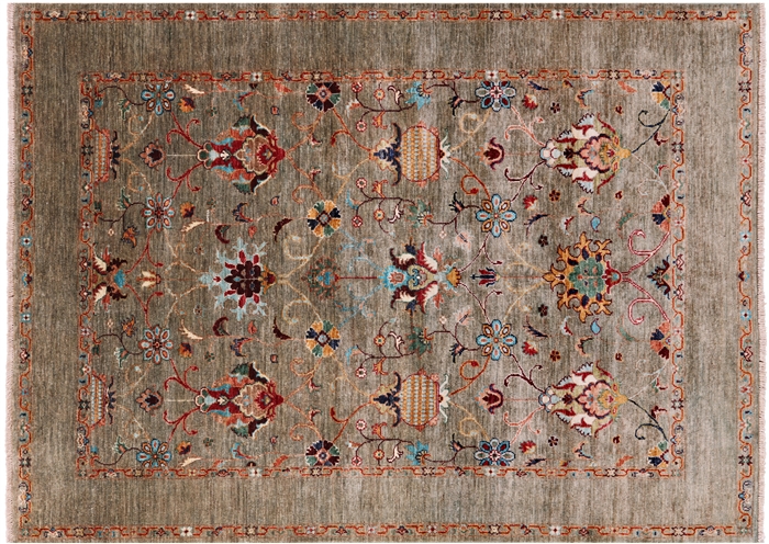 Persian Tabriz Hand-Knotted Rug